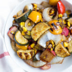 Balsamic Grilled Vegetables: a quick and easy way to enjoy summer veggies as a main or side! The marinade requires only 5 ingredients, and it's gluten free & vegan! || fooduzzi.com recipe