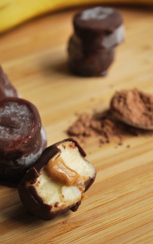 Chocolate Peanut Butter Banana Bites