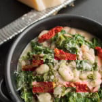Easy Beans and Greens: A fast, simple, healthy, and delicious gluten free and vegetarian meal that's perfect for a festive Christmas dinner! Vegan option included! || fooduzzi.com recipes
