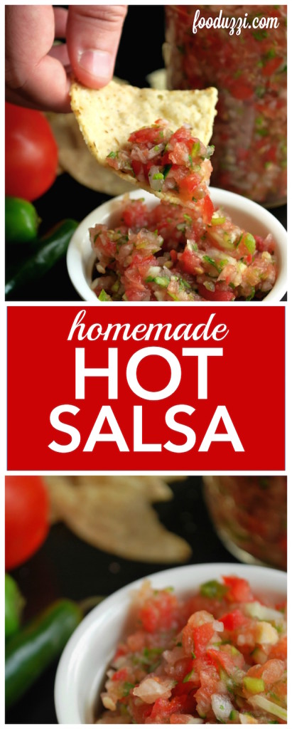 Homemade Hot Salsa || fooduzzi.com recipes