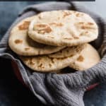 whole wheat flour tortillas in a basket