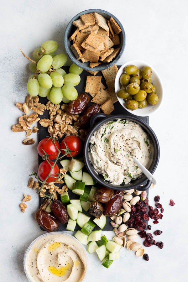 How to Make a Vegan Cheese Plate: Make a delicious, summery cheese plate...that's completely vegan! Perfect for a light dinner or appetizer! || fooduzzi.com recipe