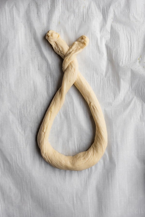 how to shape a soft pretzel - step 2