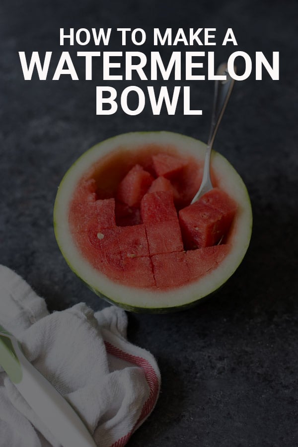 How to Make a Watermelon Bowl: A simple way to dress up your summer dishes! Perfect for serving salads, fruits, and more! || fooduzzi.com recipe