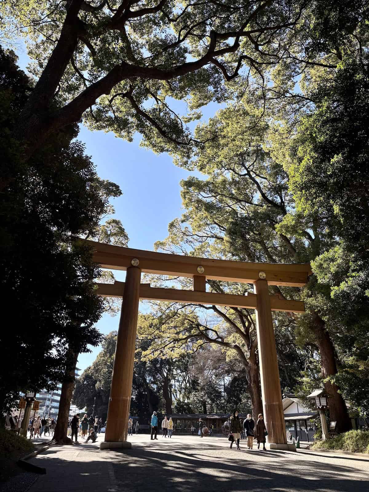 A gate outside the Meiji Jingu shrine in Tokyo
