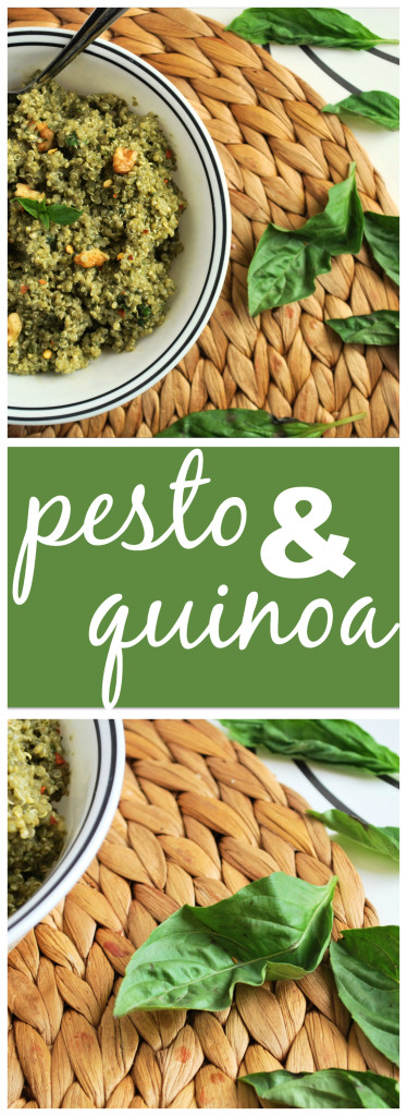 Pesto & Quinoa: Vegan, gluten free, and packed with protein and big flavors! Perfect for a lazy summer meal! || fooduzzi.com