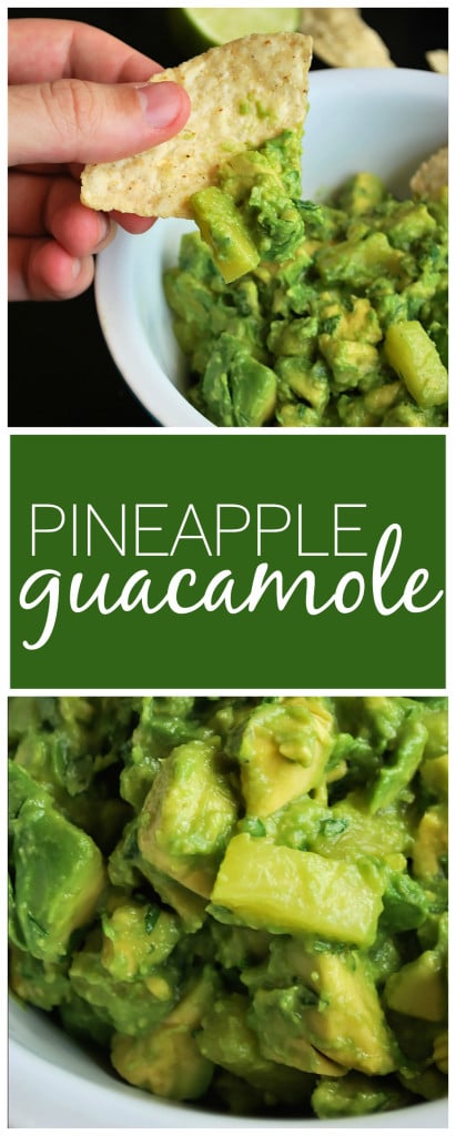 Pineapple Guacamole: Tart, sweet, and full of flavor, this gluten free and vegan guacamole is the perfect addition to any summer picnic! || fooduzzi.com