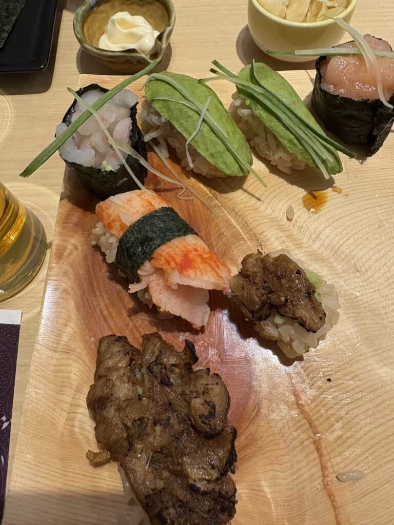 The vegan fish at Sushi Garyu in Tokyo